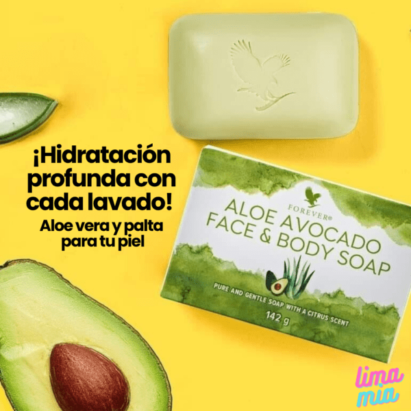 Jabón en Barra Avocado Face & Body Soap - Image 4