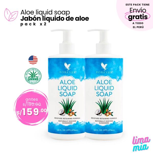 pack x2 jabon liquido forever