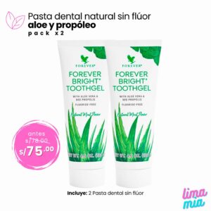 Pack X2 Pasta dental Sin Flúor - Forever Bright®