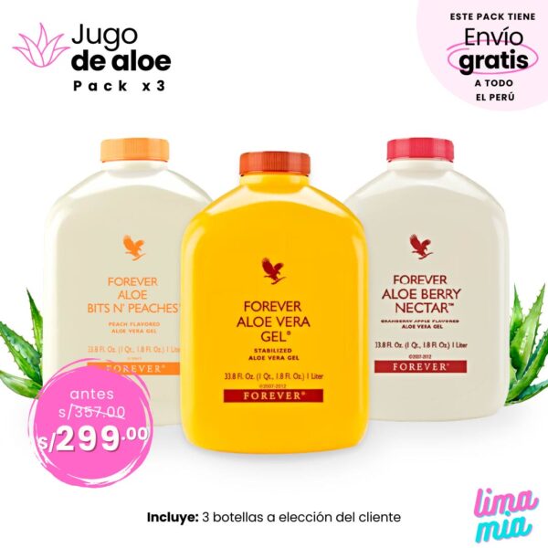 pack x3 gel de aloe vera