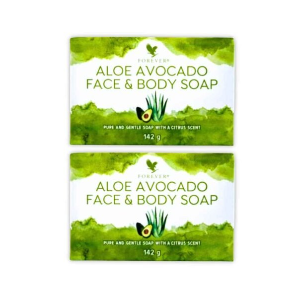 Pack x2 de jabón en barra Aloe Avocado Face & Body Soap de Forever