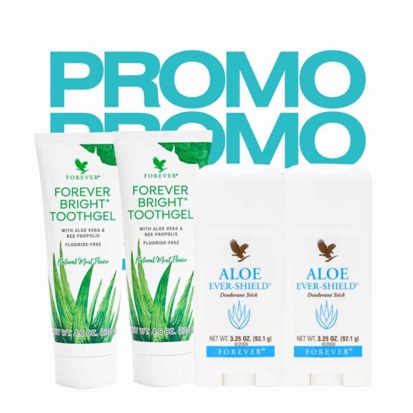 Pack x4 de Forever: dos pastas dentales Forever Bright y dos desodorantes Aloe Ever-Shield