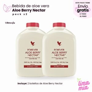 Pack x2 de Jugo Aloe Berry Nectar: 2 botellas de Aloe Berry Nectar