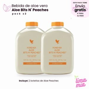 Pack x2 de Jugo Aloe Peaches: 2 botellas de Aloe Peaches