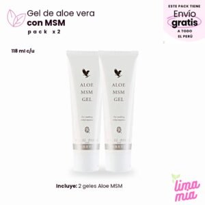 Pack x2 de Gel MSM de aloe vera: 2 geles Aloe MSM
