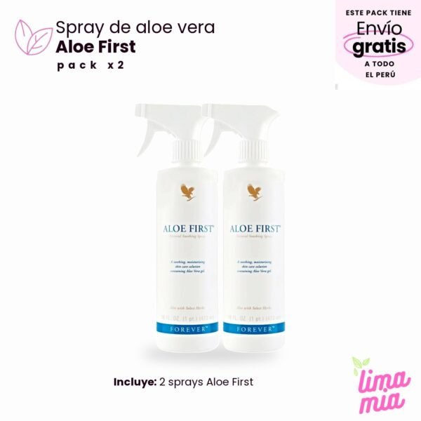 Pack x2 de Spray Aloe First: 2 sprays Aloe First