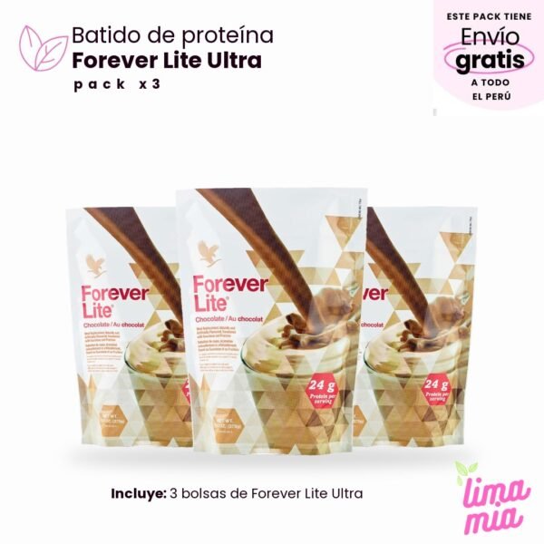 Pack x3 de Proteína Forever Lite Ultra: 3 bolsas de Forever Lite Ultra