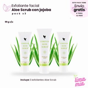 Pack x3 de Exfoliante Aloe Scrub: 3 exfoliantes Aloe Scrub