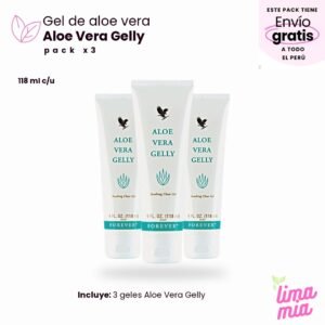 Pack x3 de Gel de aloe vera Gelly: 3 geles Aloe Vera Gelly