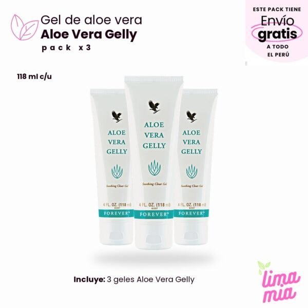 Pack x3 de Gel de aloe vera Gelly: 3 geles Aloe Vera Gelly
