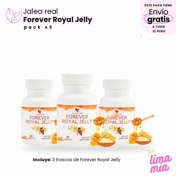 Pack x3 de Forever Royal Jelly, jalea real: 3 frascos de Forever Royal Jelly