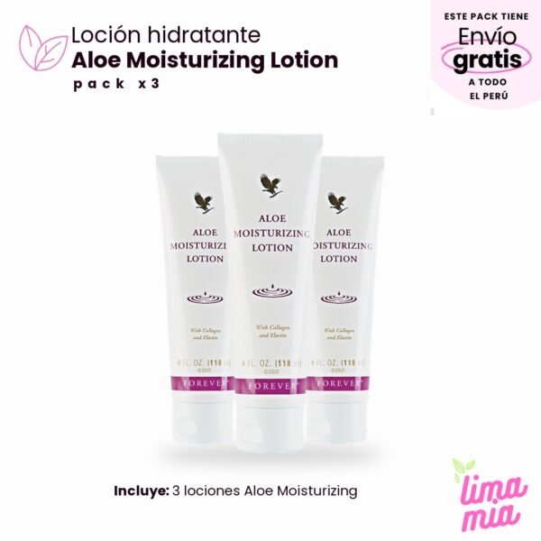 Pack x3 de Loción hidratante Aloe Moisturizing: 3 lociones Aloe Moisturizing