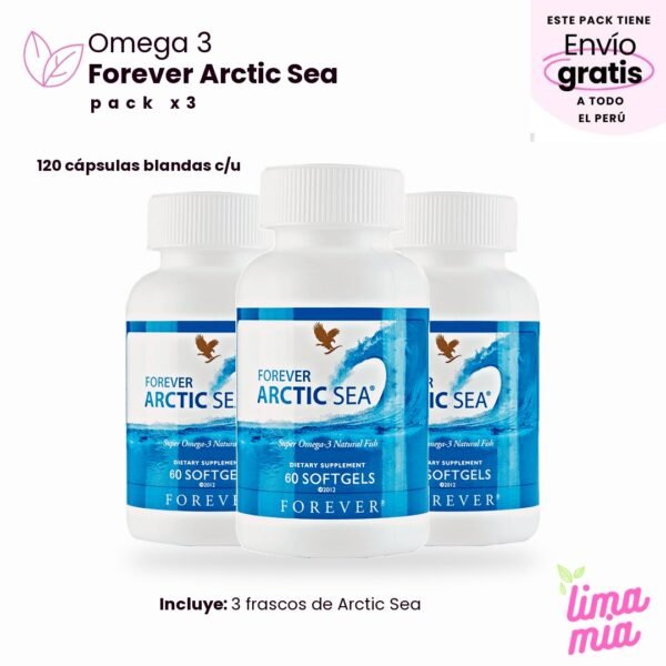 Pack x3 de Omega 3 Forever Arctic Sea: 3 frascos de Arctic Sea