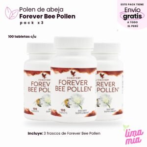 Pack x3 de Forever Bee Pollen, polen de abeja: 3 frascos de Forever Bee Pollen