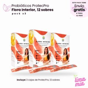 Pack x3 de Probióticos ProtecPro, 12 sobres: 3 cajas de ProtecPro, 12 sobres