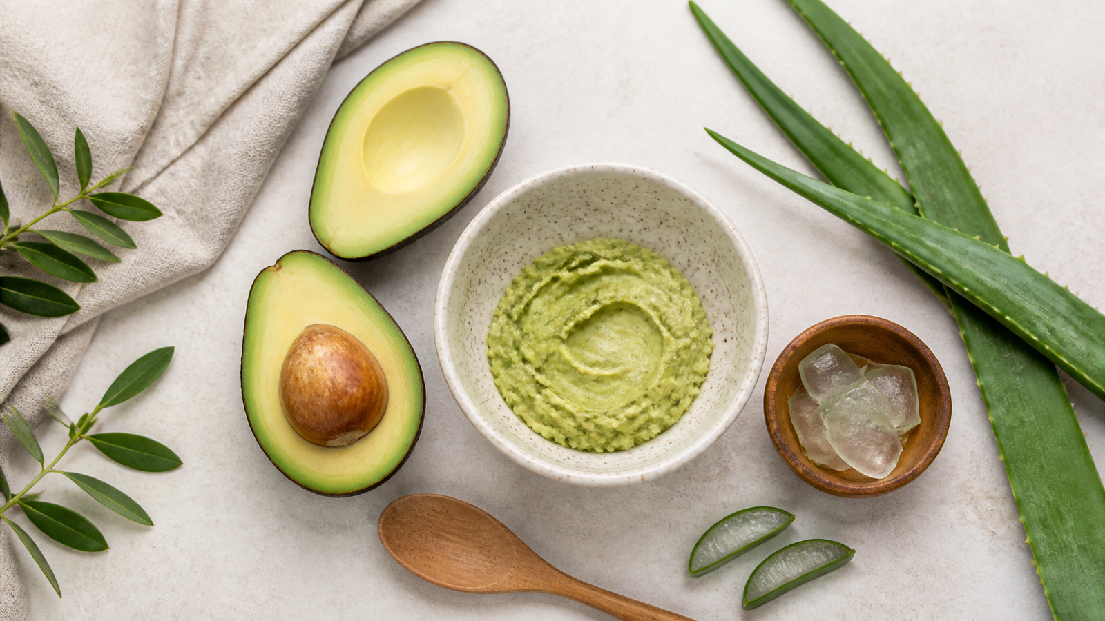 aguacate y sabila para el cabello