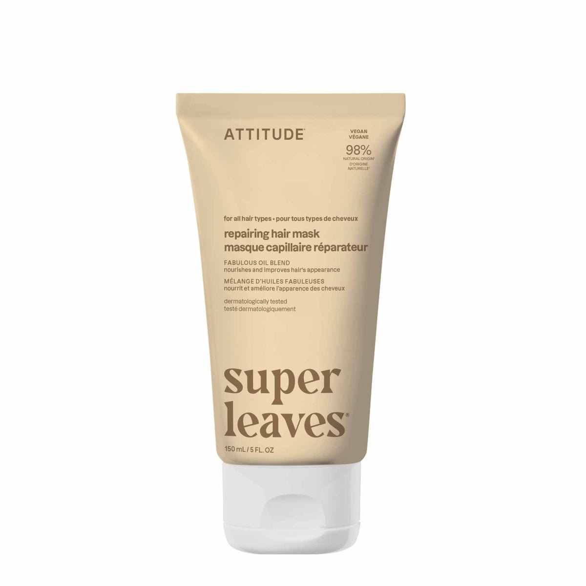 Mascarilla para Cabello Reparación Intensa Argán y Karité – ATTITUDE Super Leaves