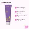 Acondicionador para Niños de Vainilla y Pera: cómo se usa (tras el shampoo, de la mitad a las puntas, espera unos minutos, enjuaga a fondo)