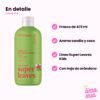 Baño de Burbujas para Niños Sandía y Coco: en detalle (frasco de 473 ml, aroma sandía y coco, línea super leaves kids, con hoja de arándano)