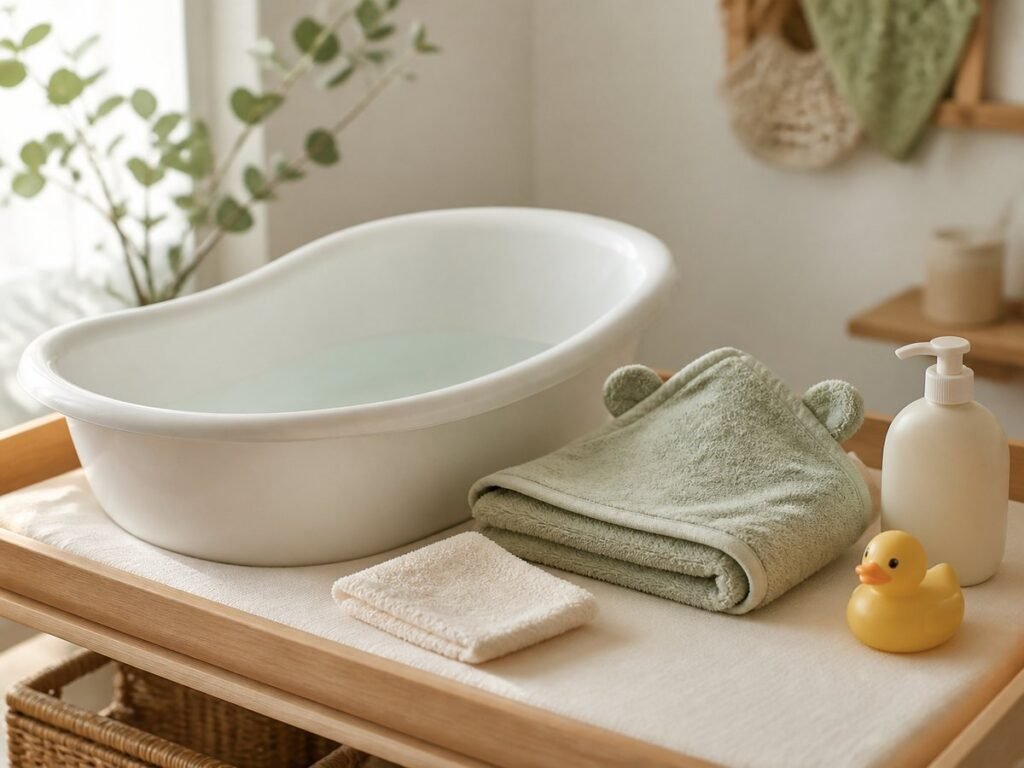 bañar a un bebé