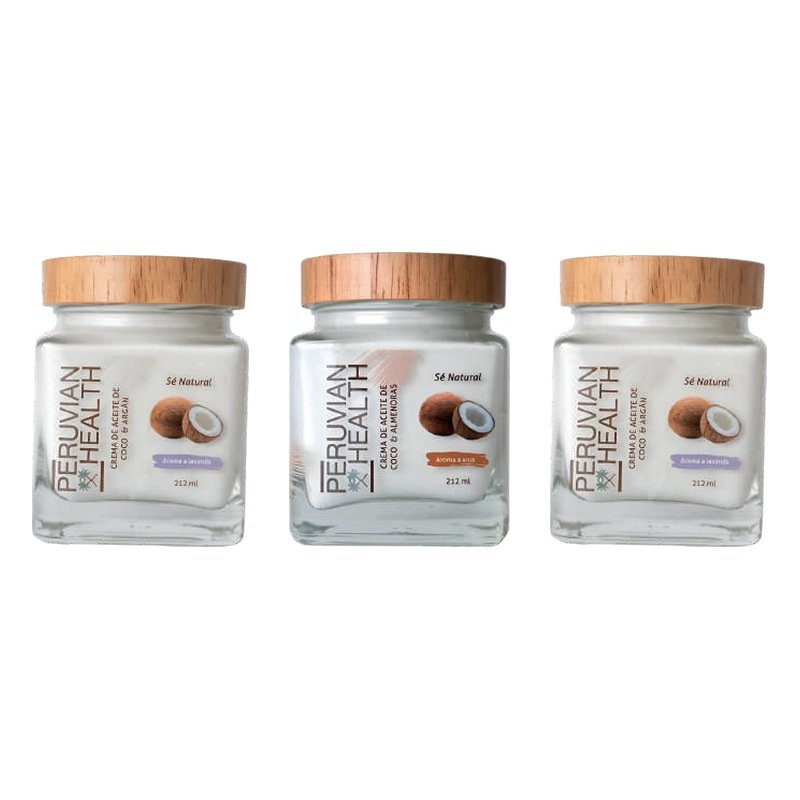 Pack x3 crema de coco Peruvian Health argán y almendras 212 ml – Lima Mía