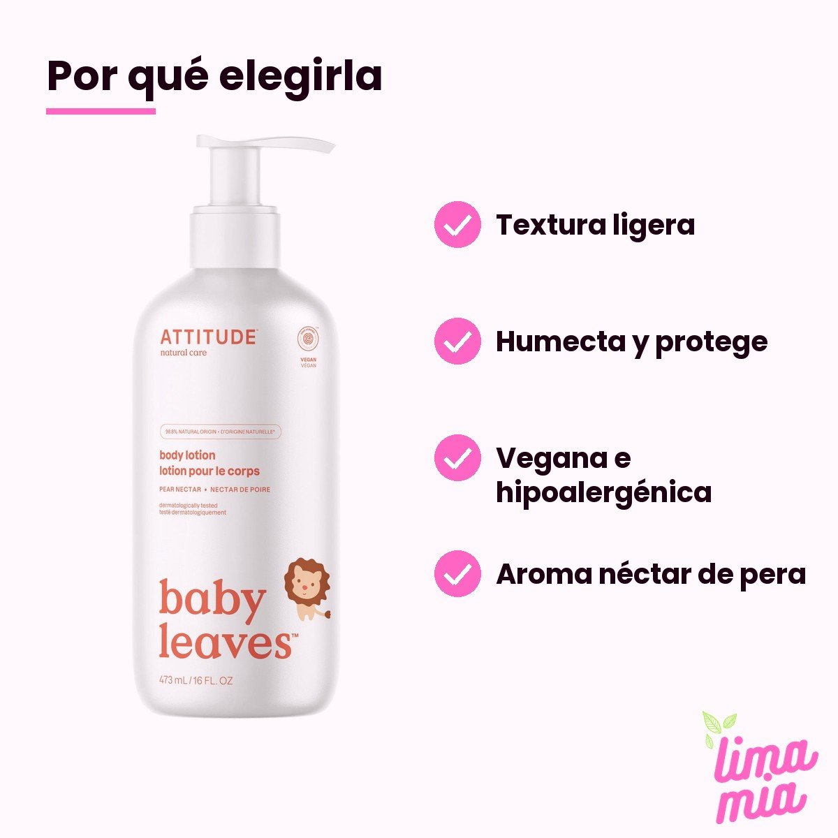 Crema Corporal para Bebé Néctar de Pera: por qué elegirla (textura ligera, humecta y protege, vegana e hipoalergénica, aroma néctar de pera)