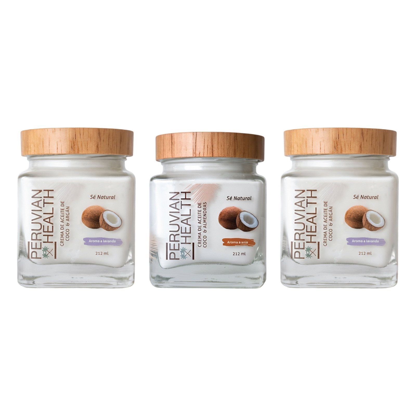 Pack x3 crema de coco Peruvian Health argán y almendras 212 ml – Lima Mía