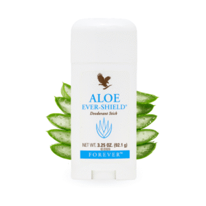Desodorante en barra Aloe Ever-Shield de Forever con hojas de aloe vera