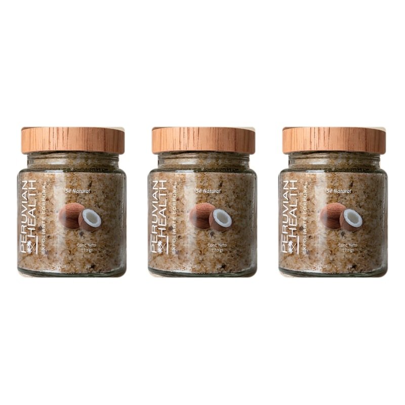 Pack x3 exfoliante corporal de coco Peruvian Health 170 g – Lima Mía