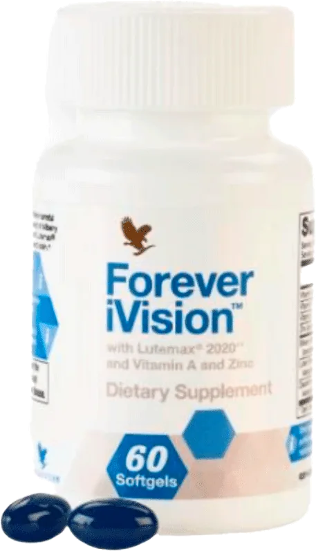 Frasco de Forever iVision con 60 cápsulas blandas