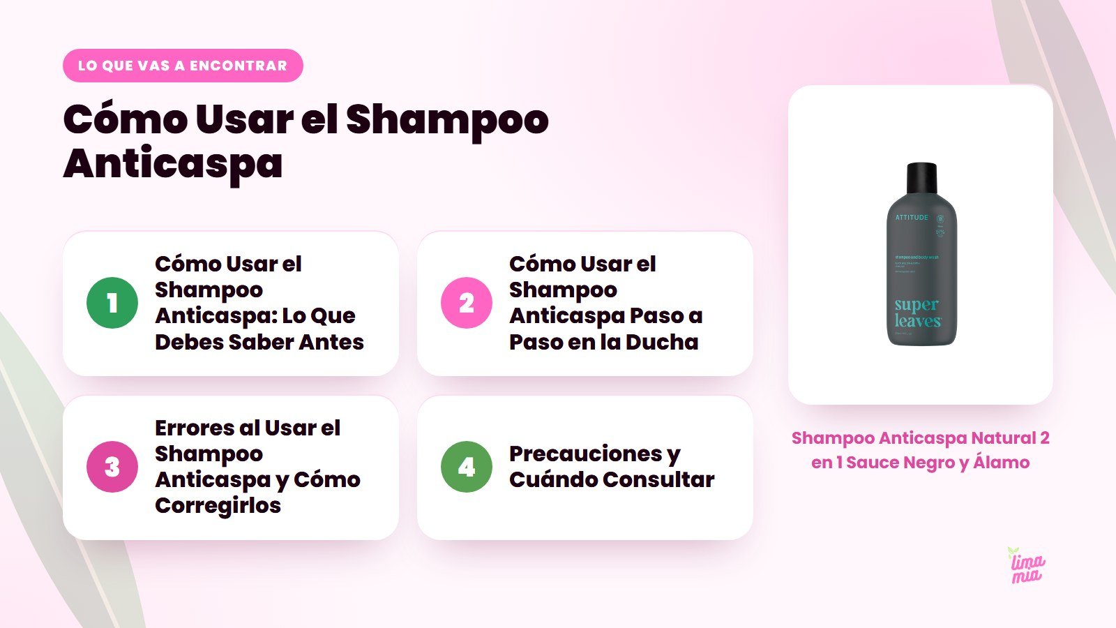 Lo que vas a encontrar en «Cómo Usar el Shampoo Anticaspa»: Cómo Usar el Shampoo Anticaspa: Lo Que Debes Saber Antes, Cómo Usar el Shampoo Anticaspa Paso a Paso en la Ducha, Errores al Usar el Shampoo Anticaspa y Cómo Corregirlos, Precaucio