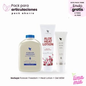 Pack para Articulaciones y Músculos – Freedom + Heat Lotion + Gel MSM