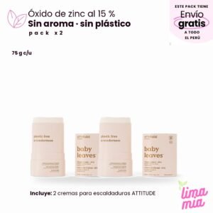 Pack x2 de crema para escaldaduras: 2 cremas para escaldaduras ATTITUDE