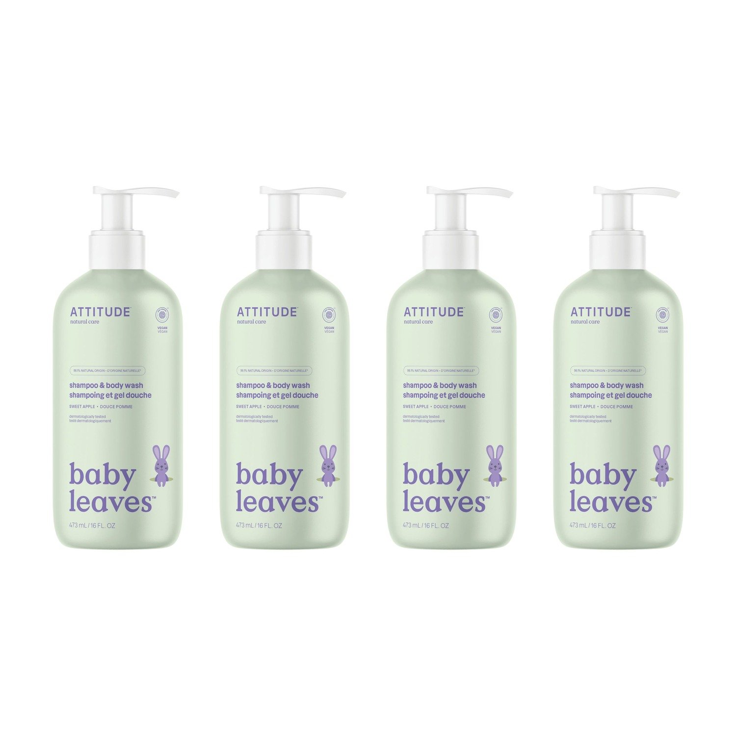 Shampoo para bebé de manzana: 4 unidades