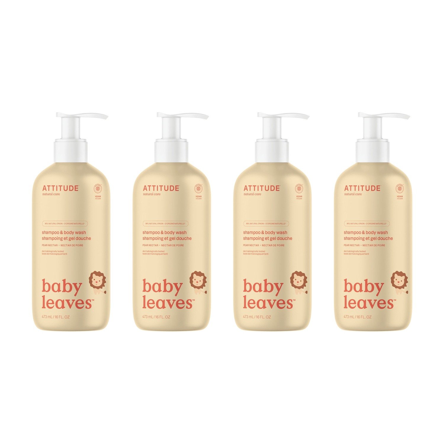 Shampoo para bebé de pera: 4 unidades