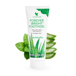 Pasta dental sin flúor Forever Bright Toothgel con hojas de menta