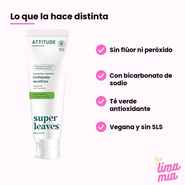 Pasta dental sin flúor para adultos ATTITUDE: lo que la hace distinta