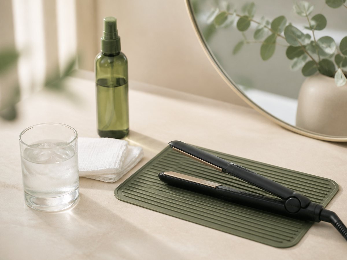 quemadura con plancha de pelo