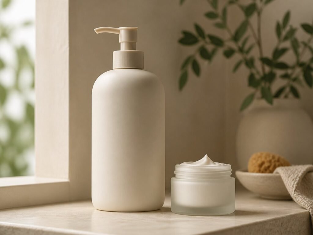 crema corporal en la cara